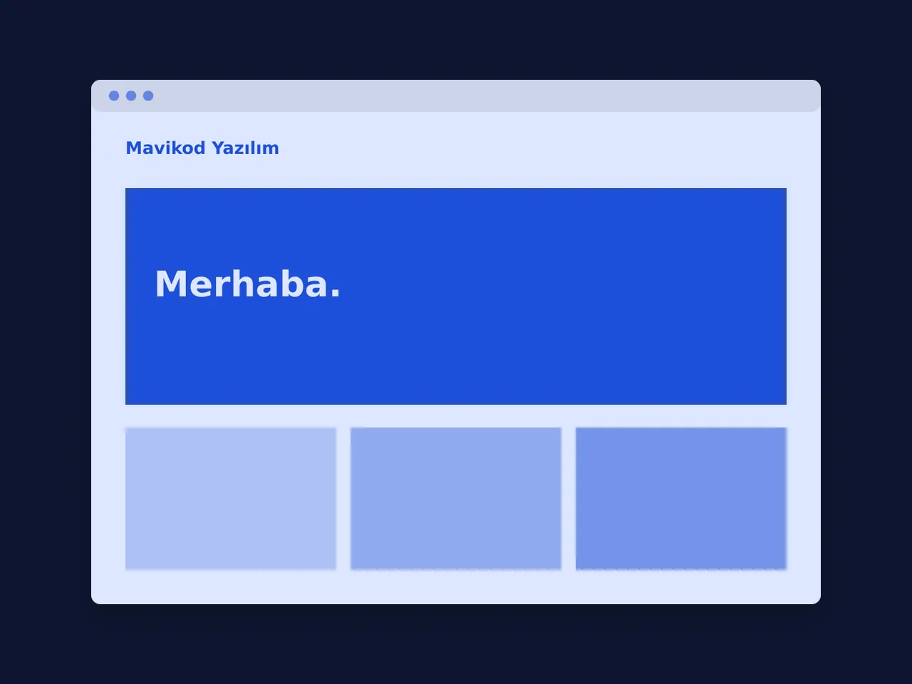 Mavikod Yazılım – web sitesi ana sayfa tasarımı (örnek görsel)