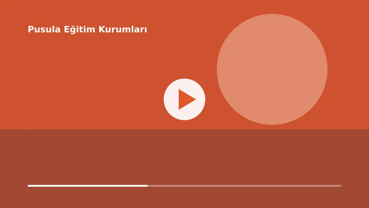 Pusula Eğitim Kurumları – tanıtım filminden bir kare (örnek görsel)