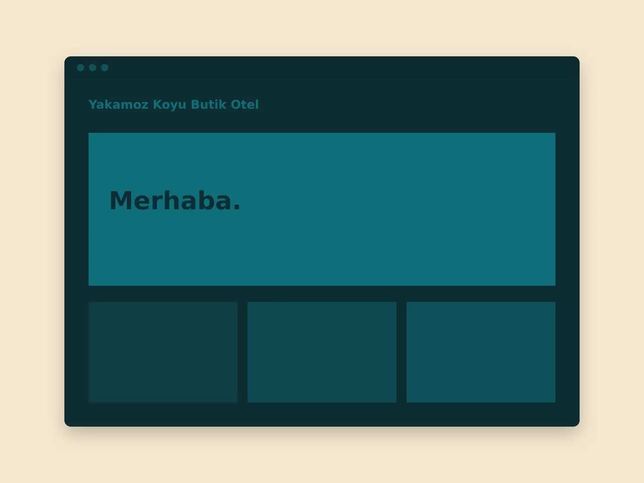 Yakamoz Koyu Butik Otel – web sitesi ana sayfa tasarımı (örnek görsel)